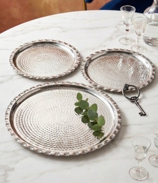 Elbeten Home Dalgal� ��l� Set D�vme Tepsi