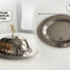 Elbeten home Gold Detayl� Oval Sunumluk