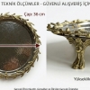 Elbeten Home Gold Detayl� Ayakl� Sunum Tepsisi